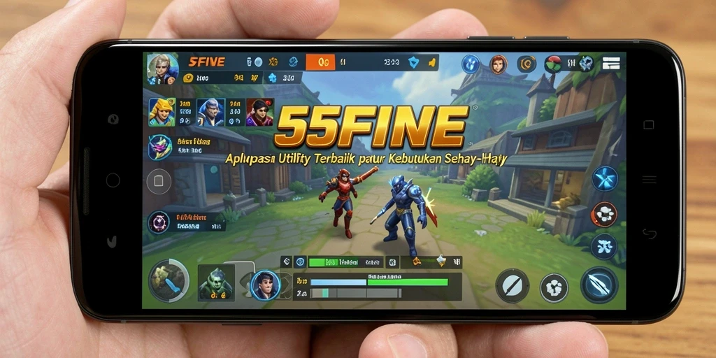 Screenshot utama 55FIVE menampilkan antarmuka pengguna aplikasi Utility.