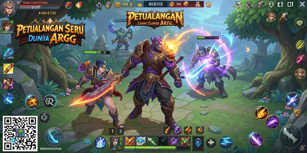 Tangkapan layar menggambarkan pertempuran epik dalam <strong>8QR</strong> dengan karakter yang beraksi.