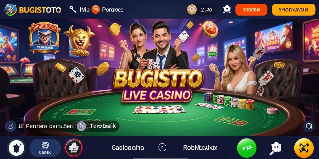 Gameplay seru di BUGISTOTO dengan dealer langsung di Live Casino.