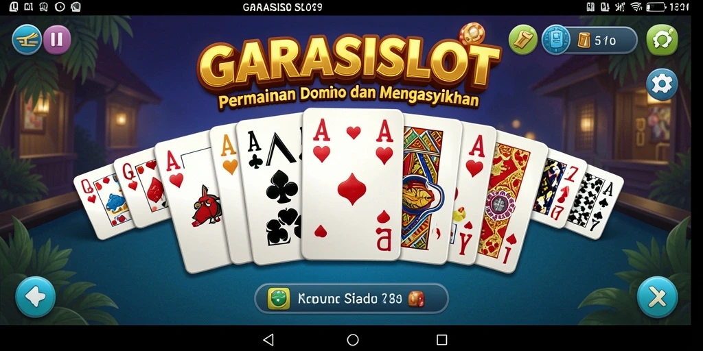 Tampilan gameplay seru dari GARASISLOT dengan berbagai mode permainan Domino.