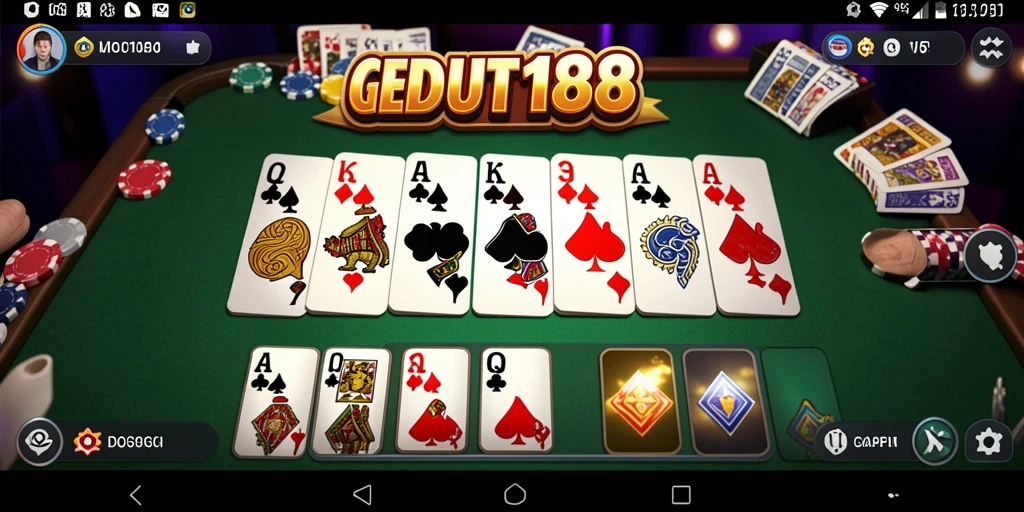 Tampilan menarik dari gameplay GENDUT188 yang menampilkan keseruan bermain domino.