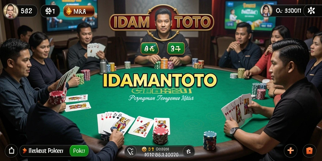 Tampilan gameplay mengasyikkan dari IDAMANTOTO yang menampilkan aksi Poker.