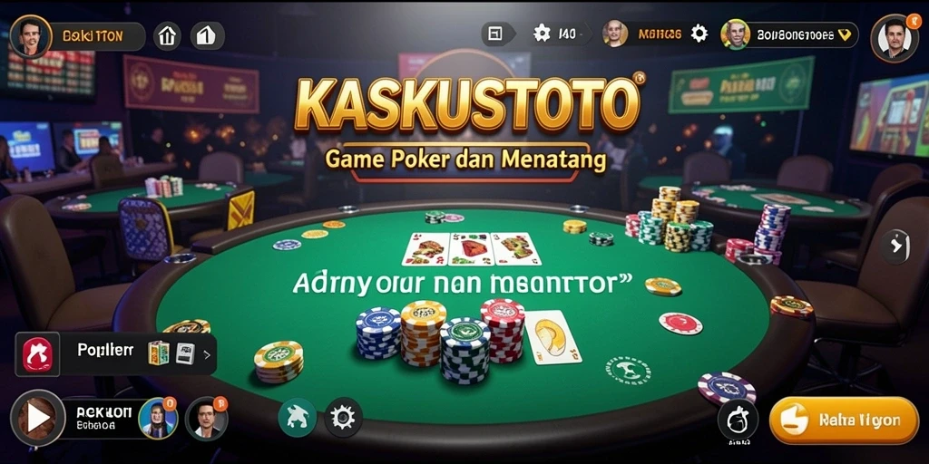 Screenshot KASKUSTOTO menampilkan pemain sedang berkompetisi dalam permainan Poker.