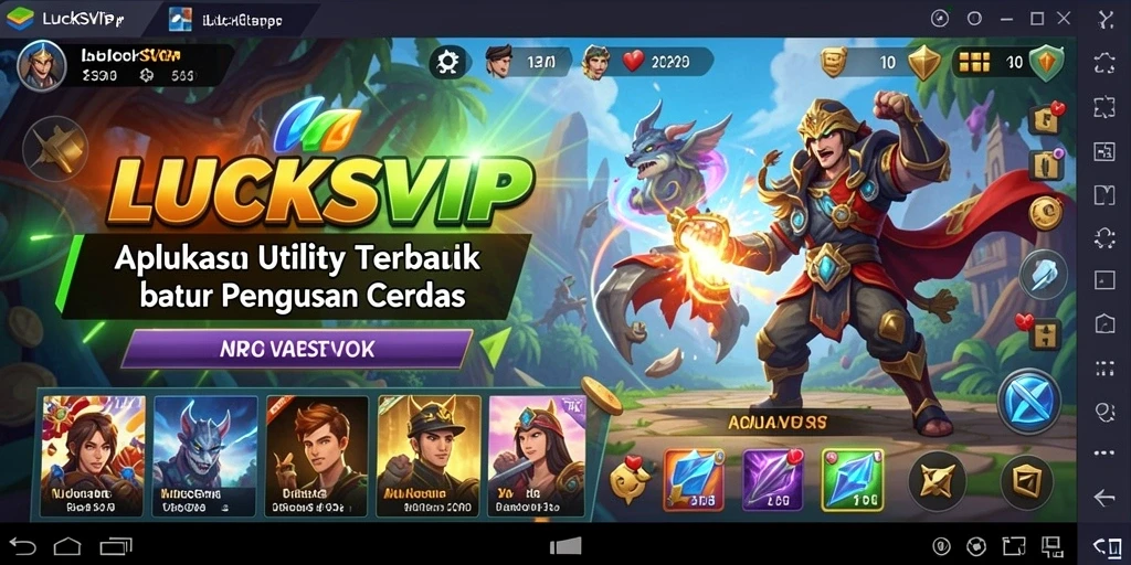 Screenshot utama LUCKSVIP menampilkan antarmuka pengaturan tugas yang intuitif.