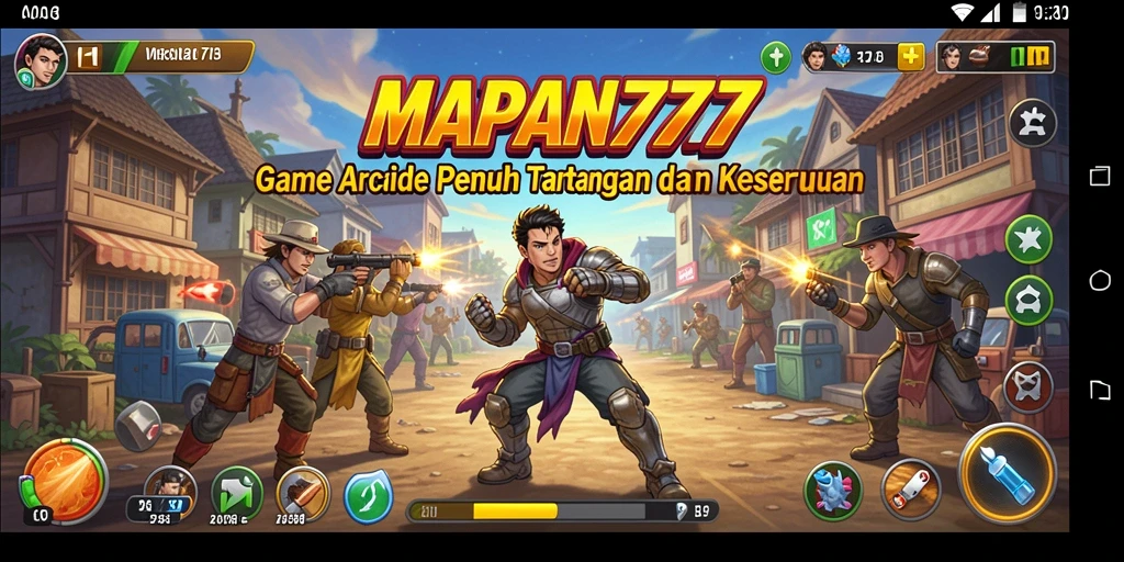 Tampilan terbaik dari gameplay Arcade MAPAN777 yang seru.