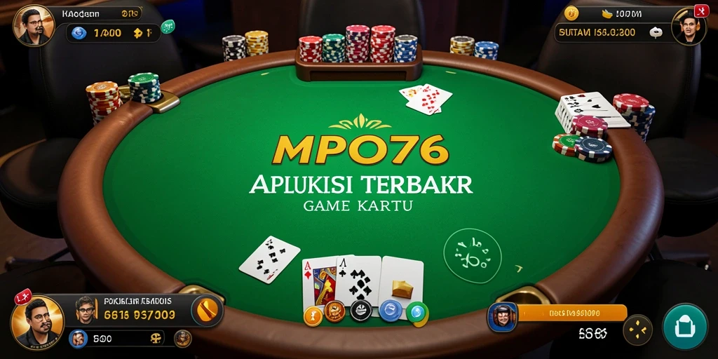 Screenshot menampilkan permainan Poker seru di MPO76 dengan grafis menarik.