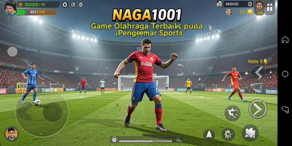 Screenshot gameplay NAGA1001 menampilkan aksi seru di lapangan olahraga.