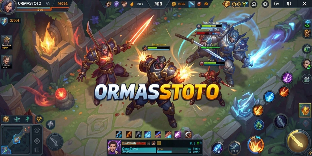 Screenshot gameplay ORMASSTOTO menampilkan aksi pertarungan yang mendebarkan.