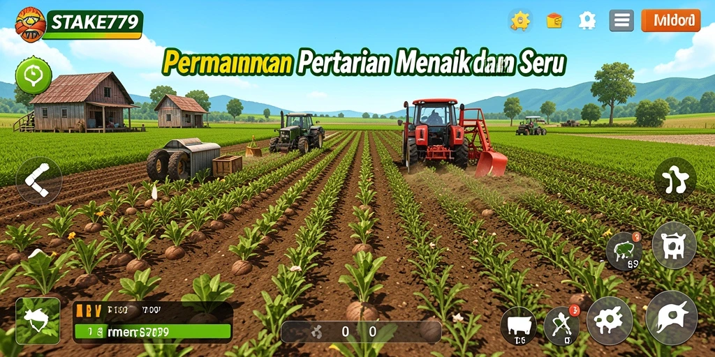 Tampilan gameplay STAKE779 saat mengelola pertanian yang menakjubkan.