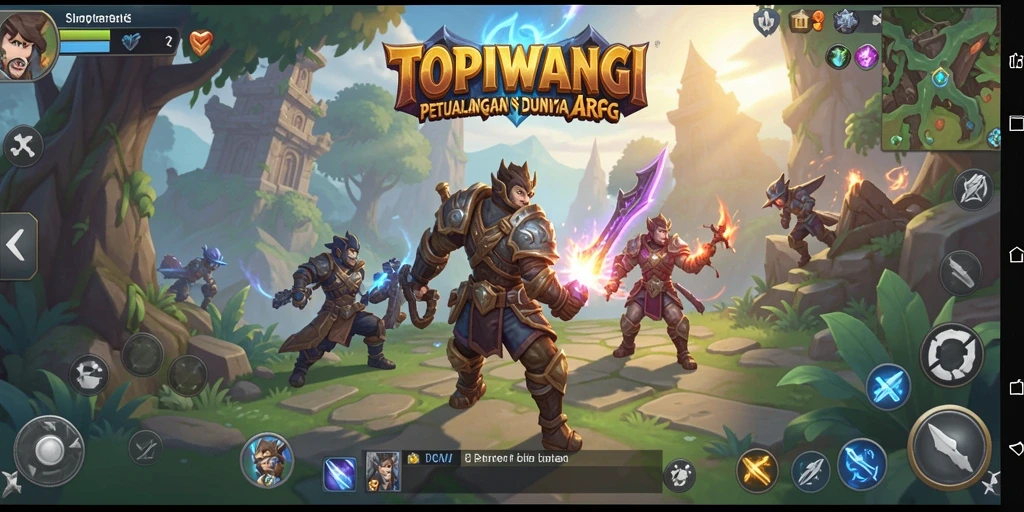 Screenshot gameplay TOPIWANGI menampilkan aksi seru dalam pertempuran ARPG.