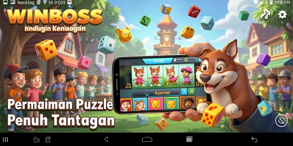 Tampilan gameplay WINBOSS yang menantang dengan berbagai puzzle.